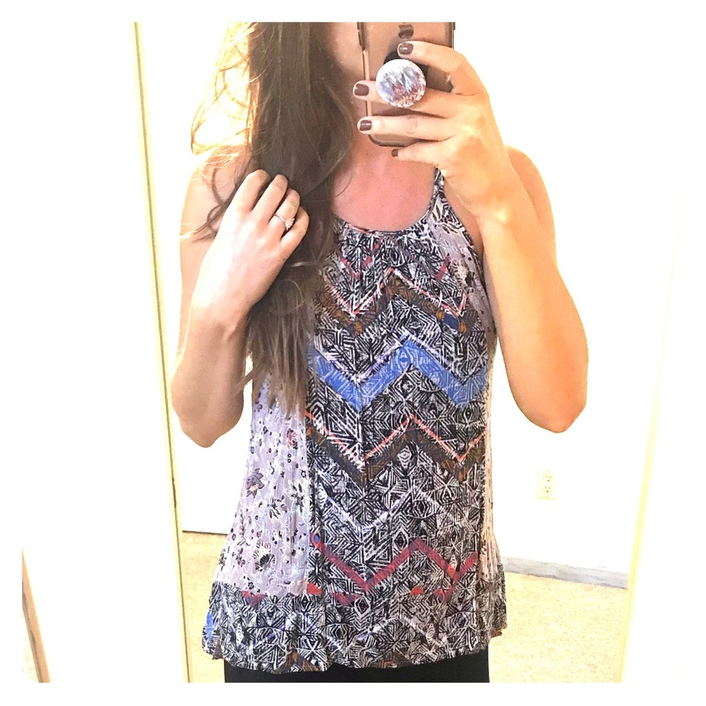 Racer back tribal pattern top